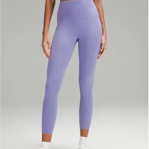 NWT Lululemon Wunder Train High Rise tight w/ Pockets 25” size 4 Dark Lavender